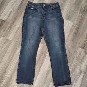 Bandolino Dark Blue Straight-Leg Jeans Size 12